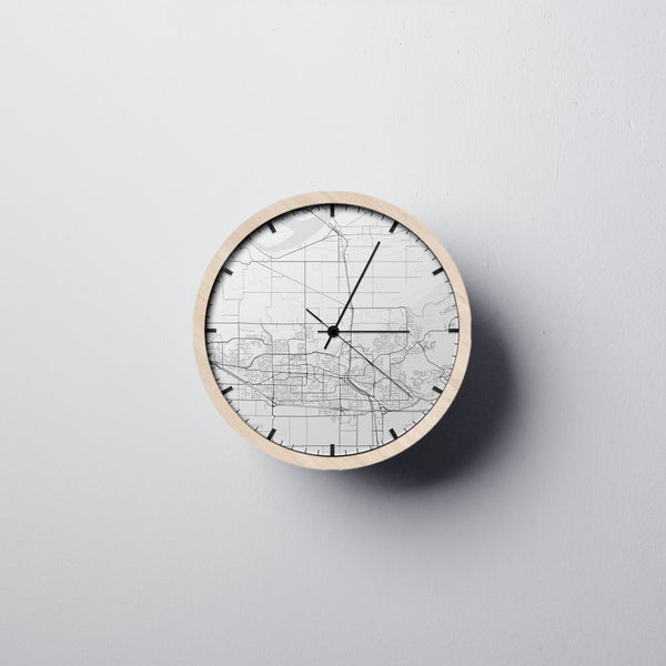 Abbotsford Modern Wall Clocks - City Map Wall Clocks - Point Two Design