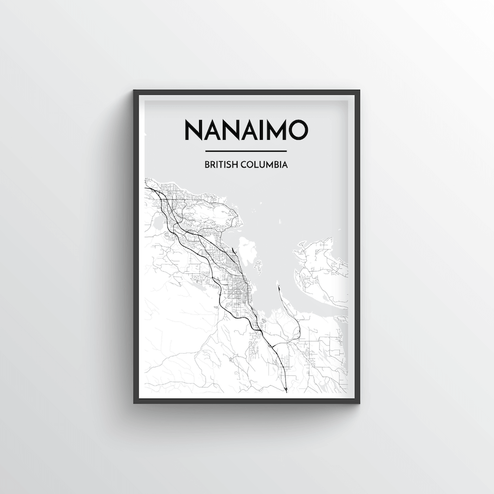 Nanaimo City Map Art Print - Point Two Design