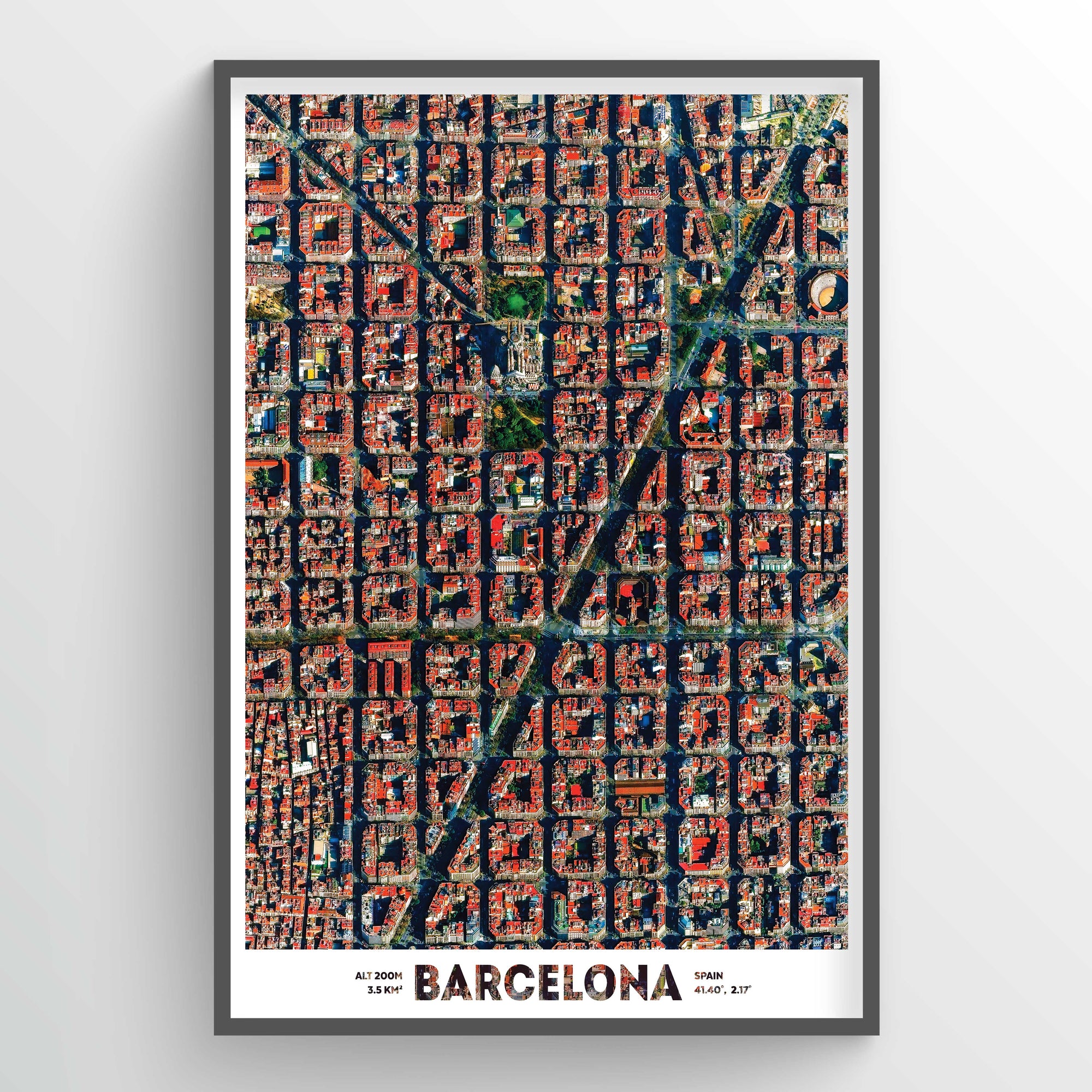 Barcelona Earth Photography - Art Print - Point Two Design