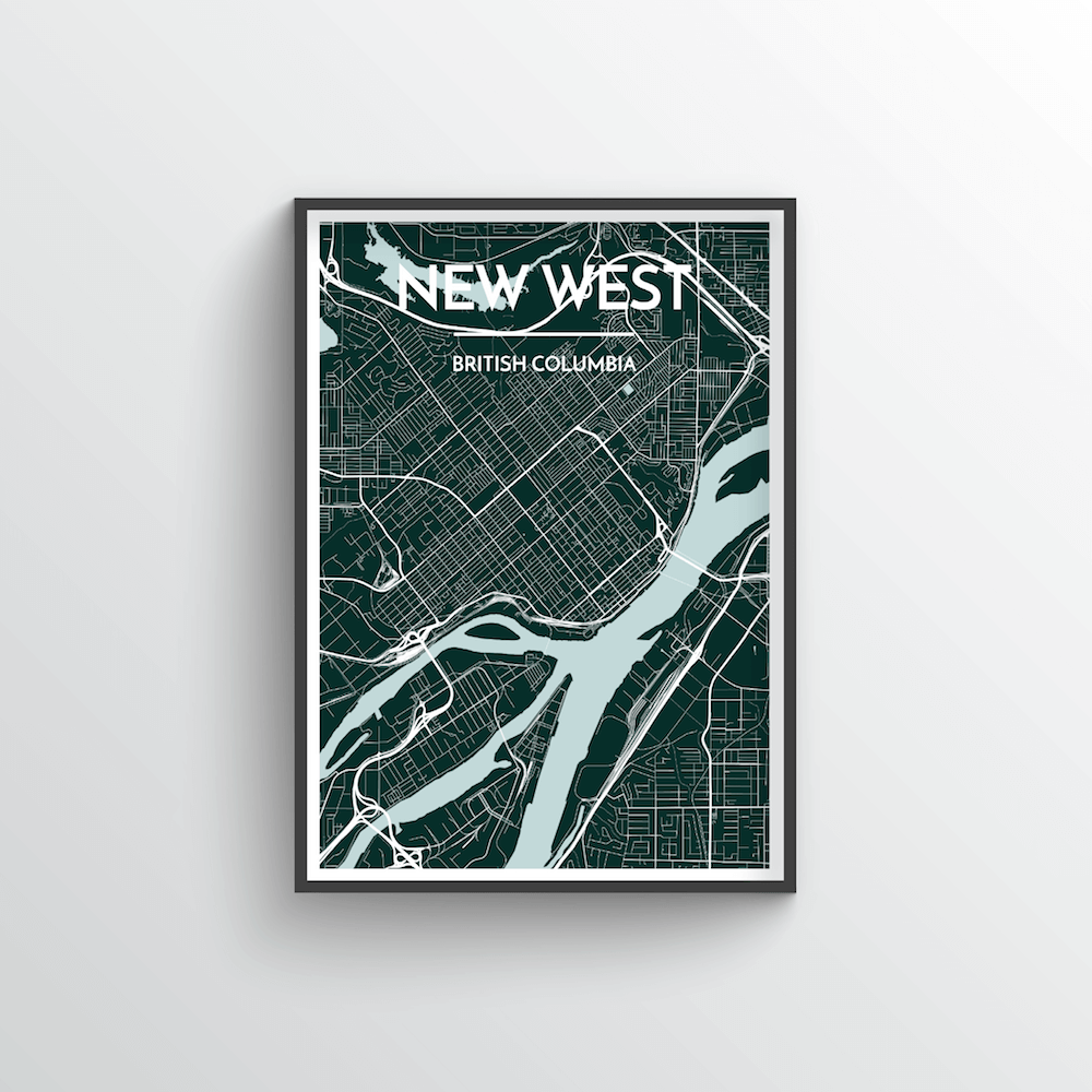 New Westminster City Map Art Print - Point Two Design