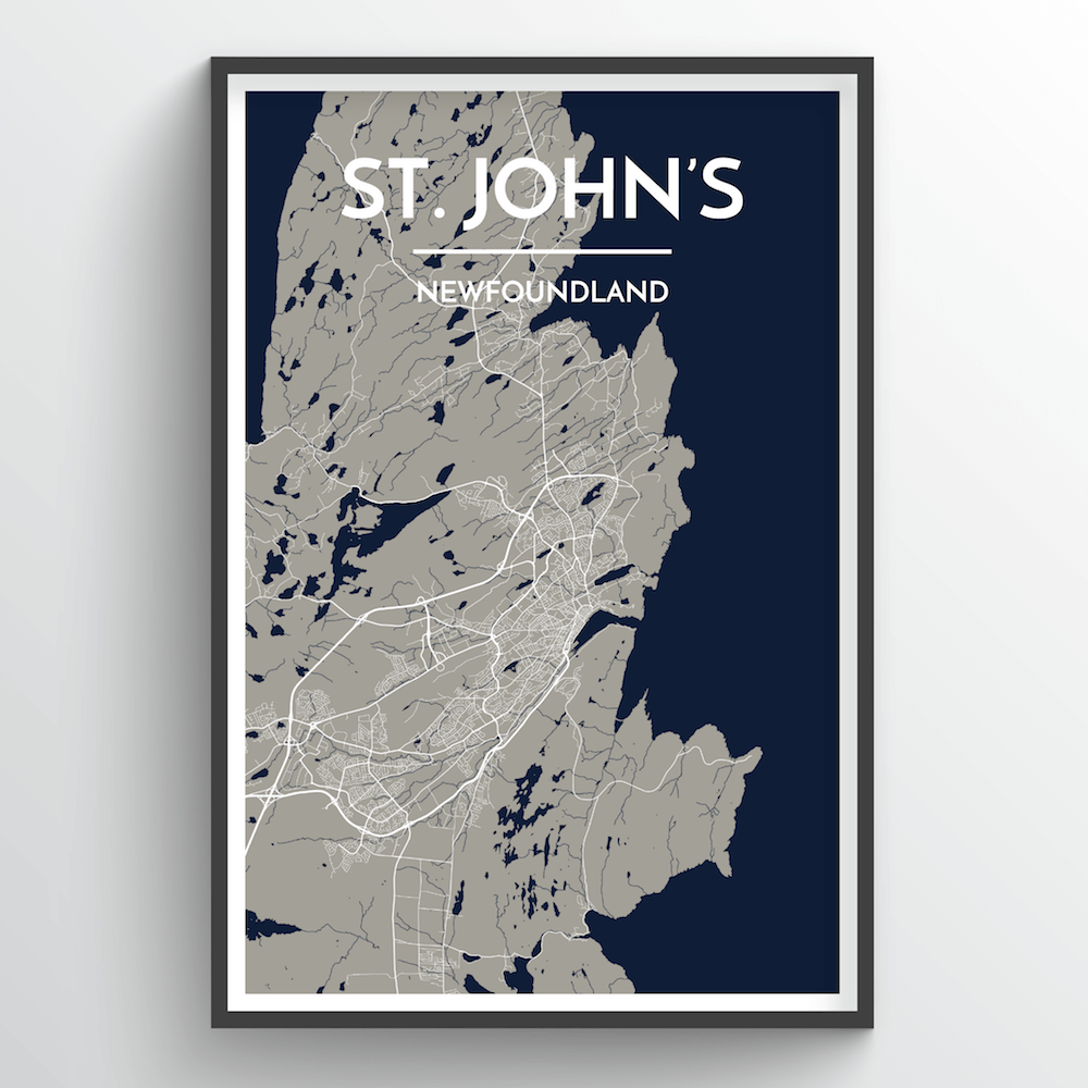 St John's City Map - Point Two Design