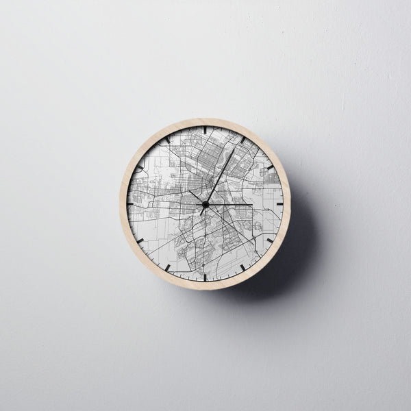 Winnipeg Modern Wall Clocks City Map Wall Clocks Point Two Design