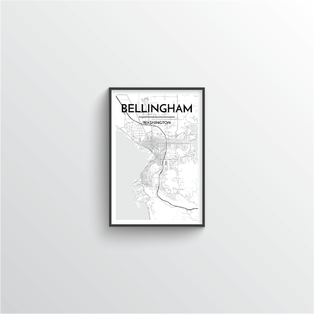 Bellingham Map Art Print - Point Two Design