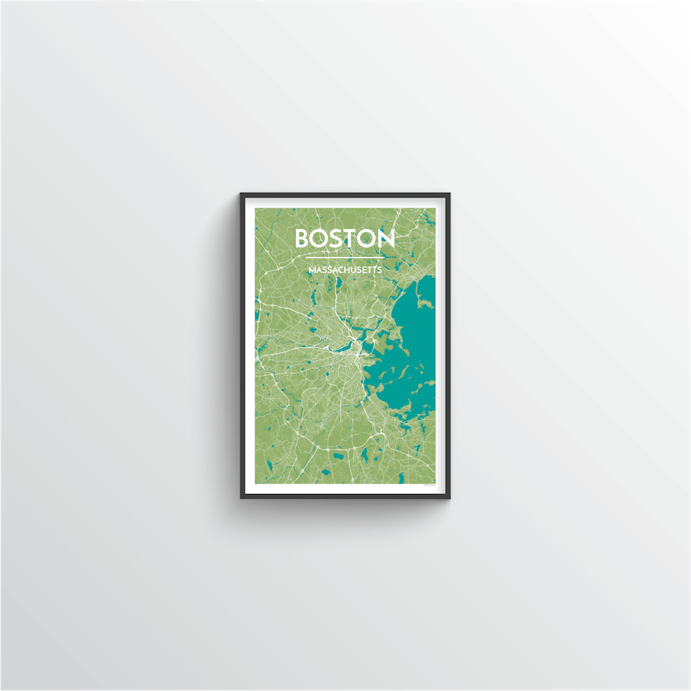 Boston Map Art Print - Point Two Design