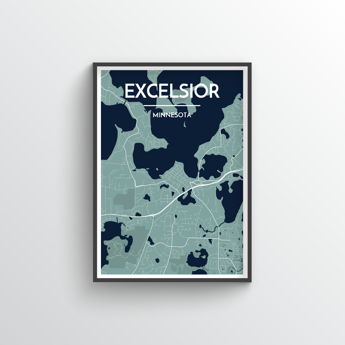Excelsior Map Art Print - Point Two Design