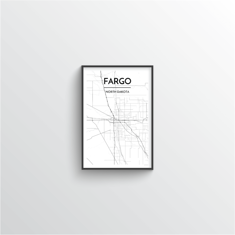 Fargo Map Art Print - Point Two Design