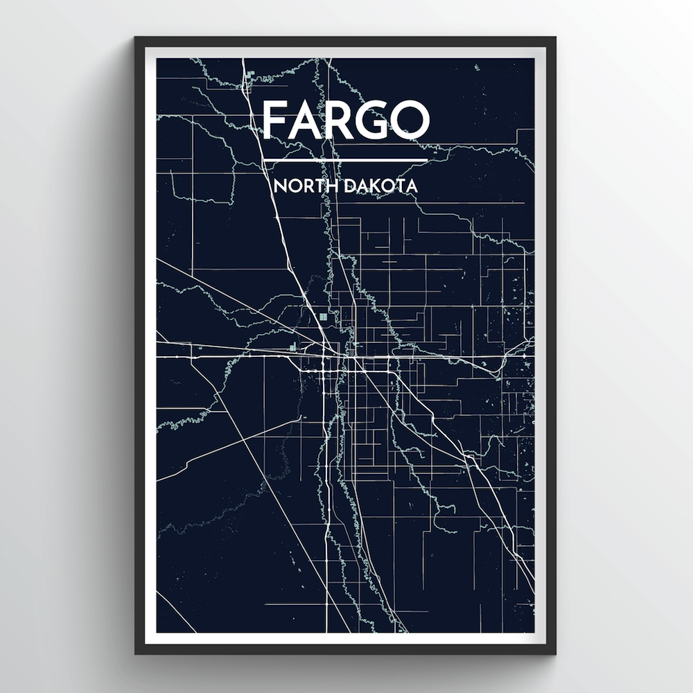 Fargo Map Art Print - Point Two Design