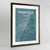 Framed Nashville Map Art Print 24x36" Contemporary Walnut frame Point Two Design Group