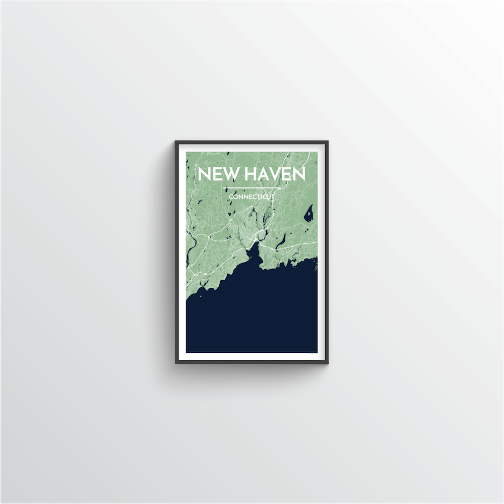 New Haven Map Art Print - Point Two Design