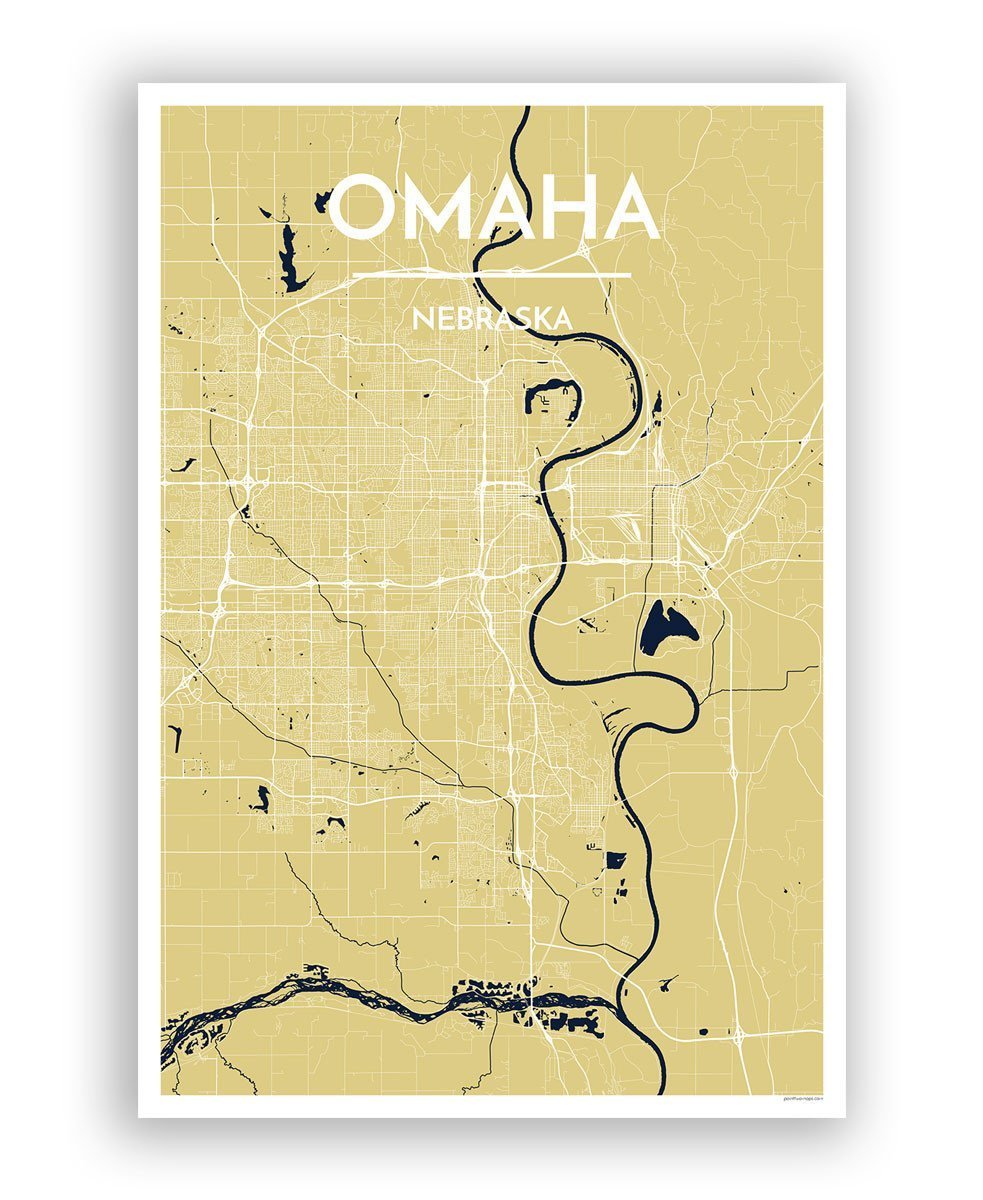 Omaha Map Art Print - Point Two Design