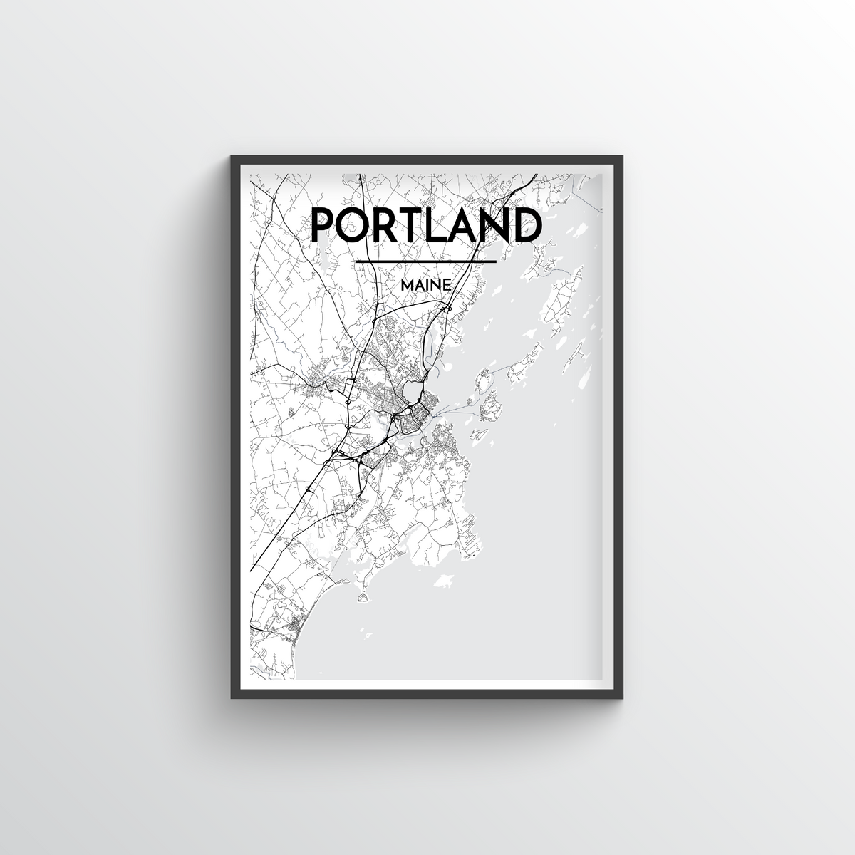 Portland - Maine Map Art Print - Point Two Design