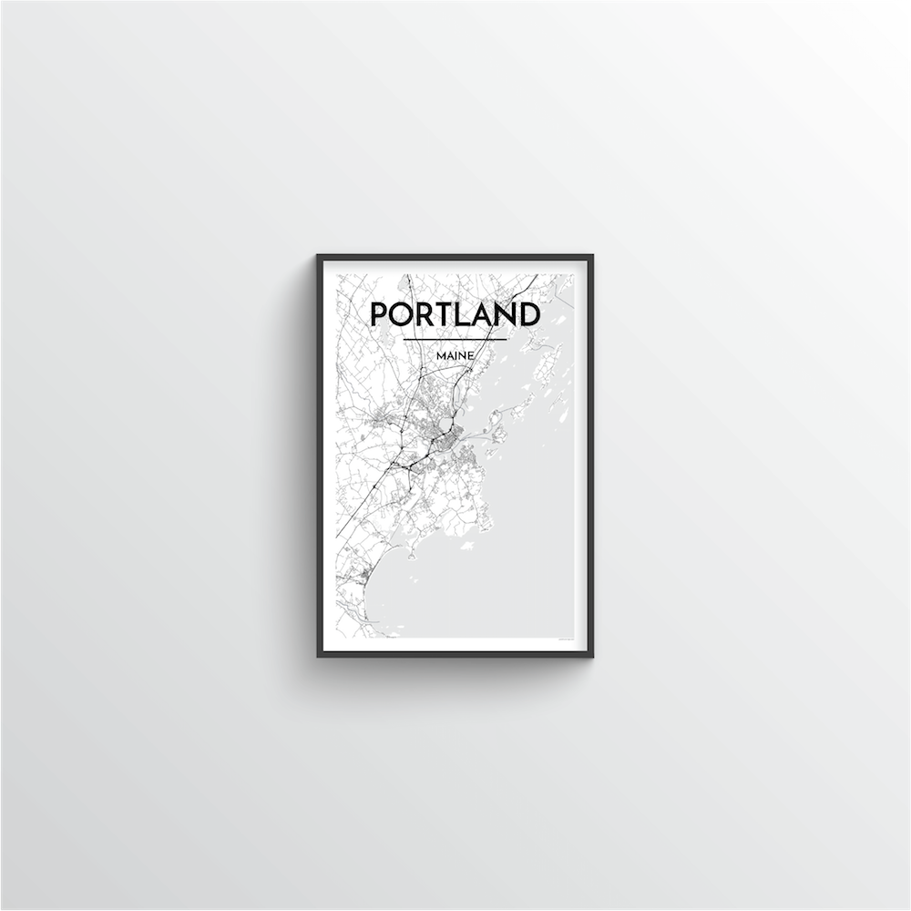 Portland - Maine Map Art Print - Point Two Design