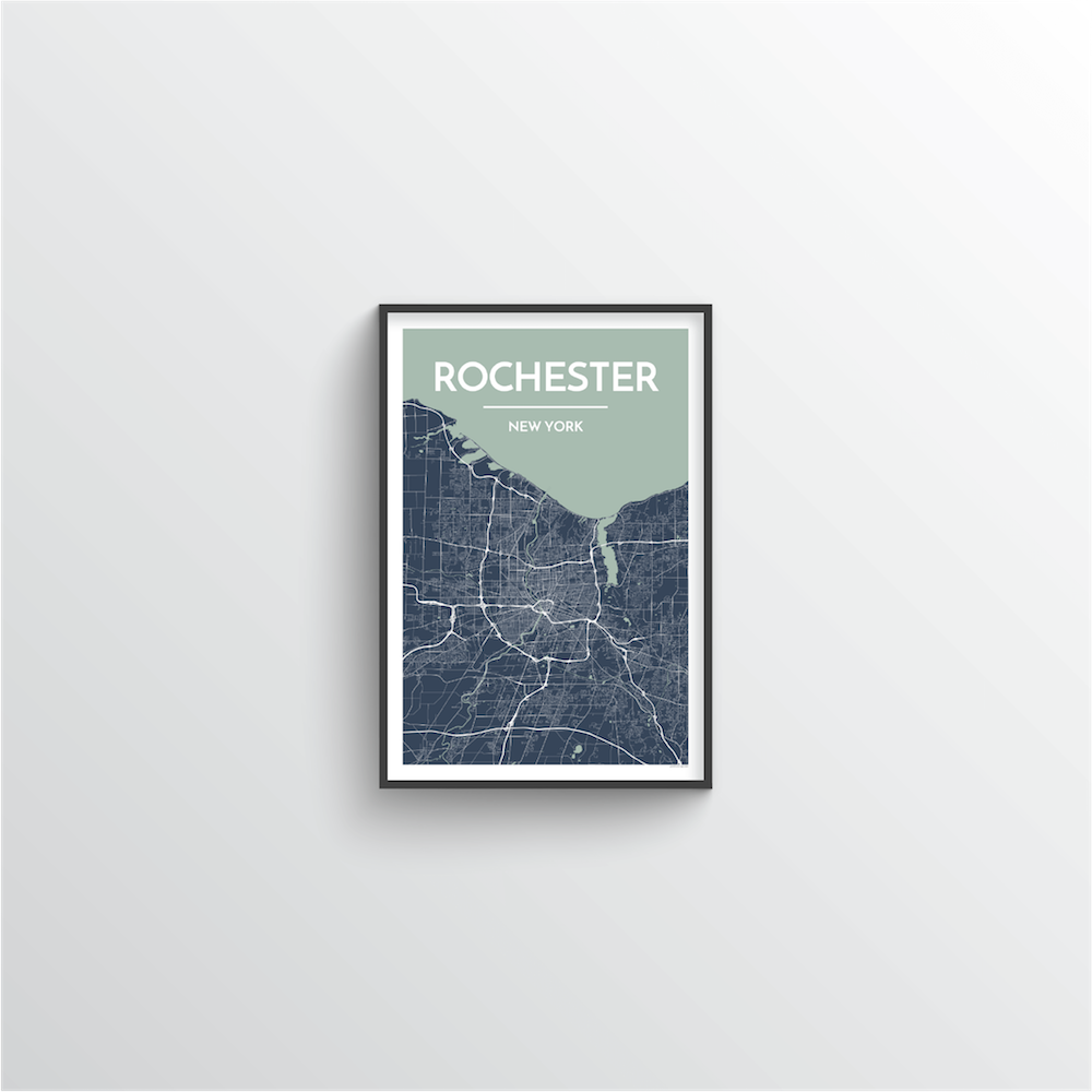 Rochester Map Art Print - Point Two Design