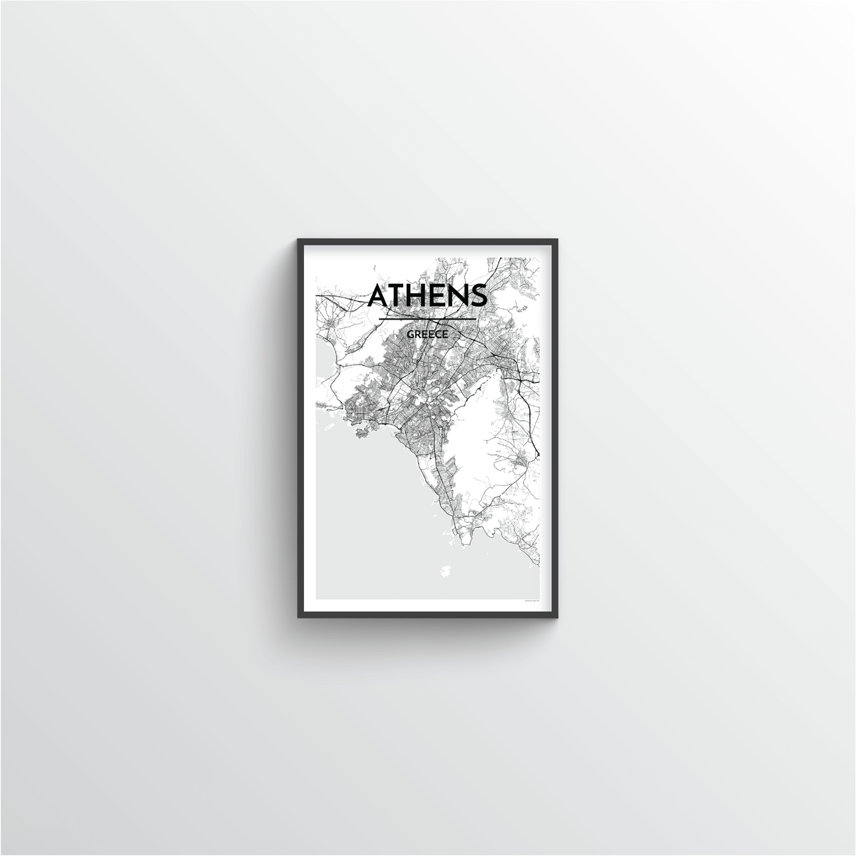 Athens Map Art Print - Point Two Design