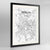Framed Berlin Map Art Print 24x36" Contemporary Black frame Point Two Design Group