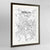 Framed Berlin Map Art Print 24x36" Contemporary Walnut frame Point Two Design Group