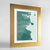 Framed Dublin Map Art Print 24x36" Gold frame Point Two Design Group