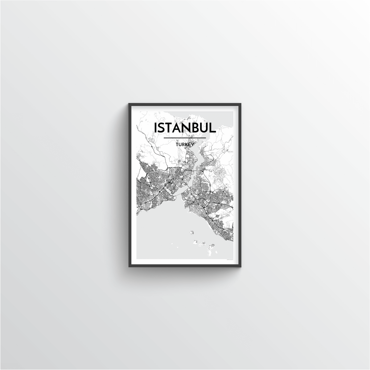 Istanbul Map Art Print - Point Two Design