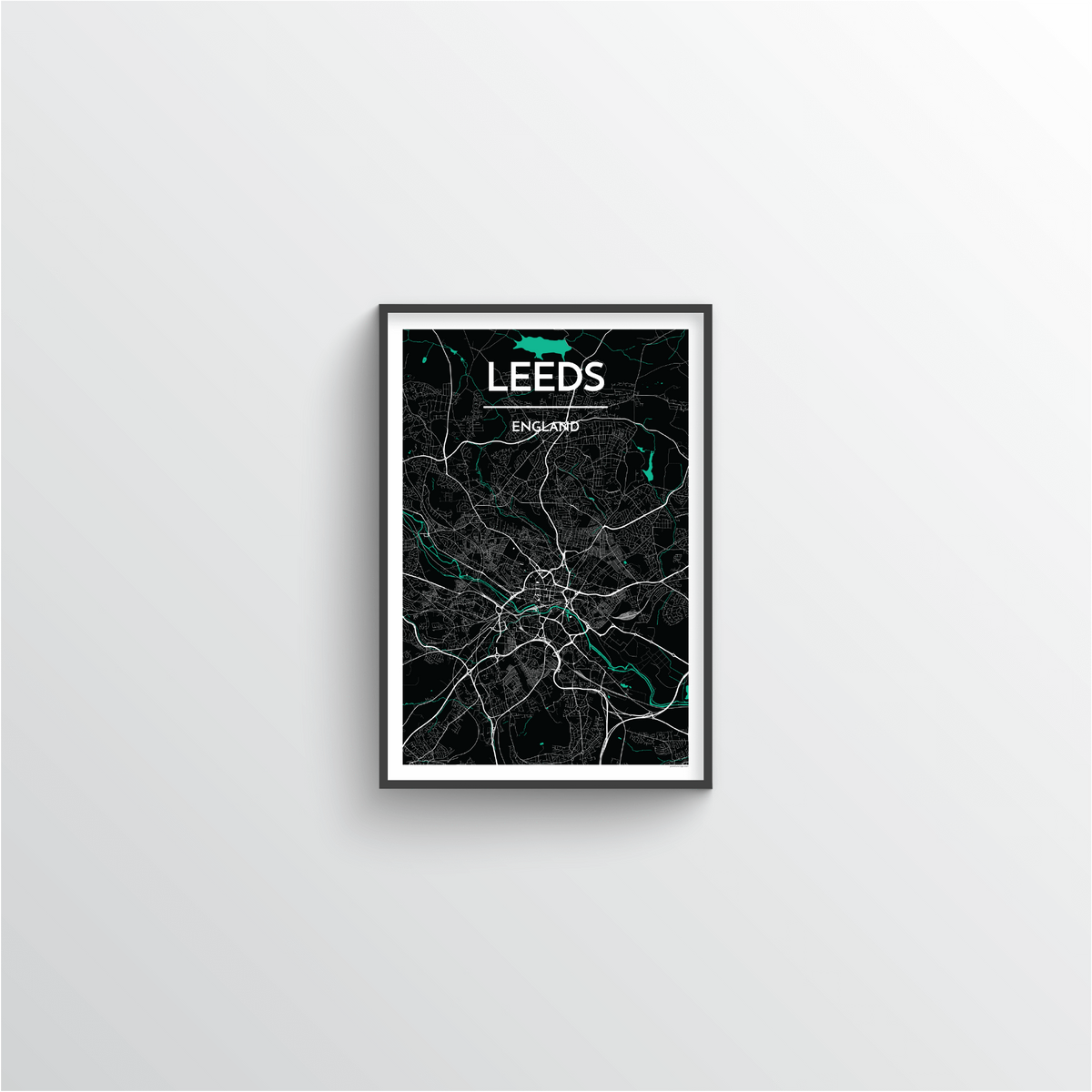 Leeds Map Art Print - Point Two Design