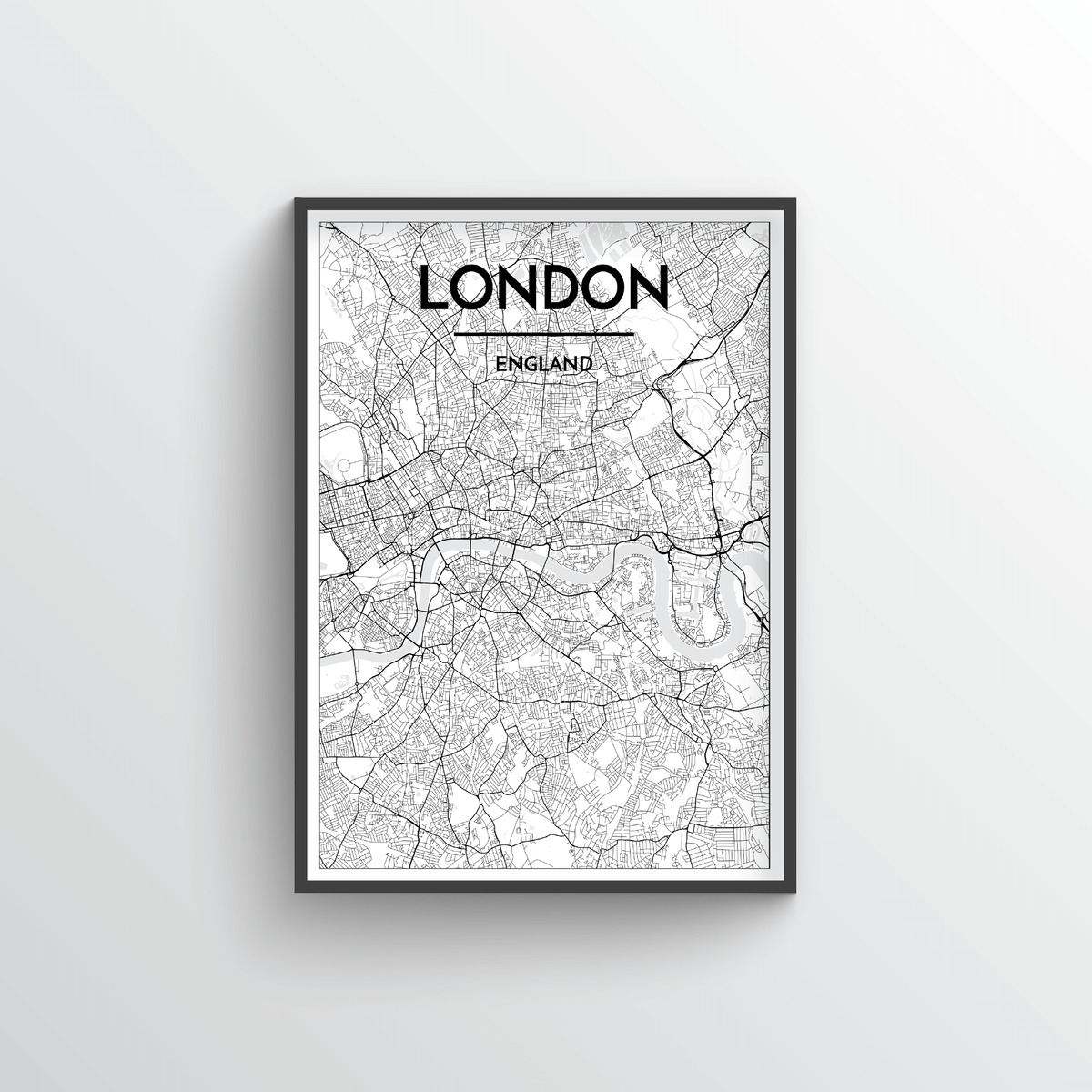 London City Map Art Print - Point Two Design