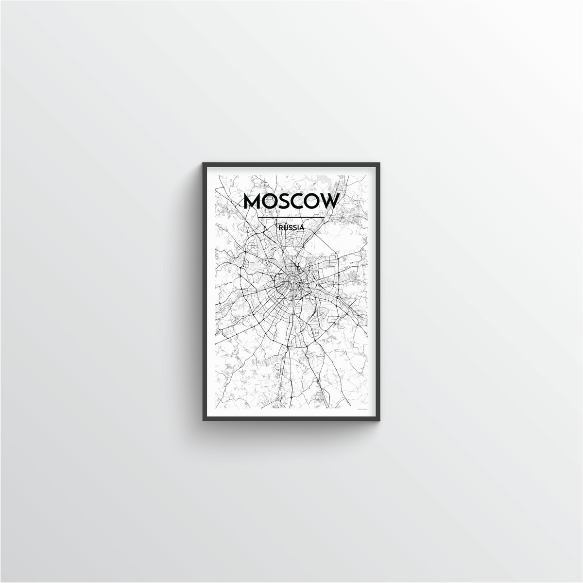 Moscow Map Art Print