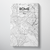 Rome City Map Canvas Wrap - Point Two Design - Black & White Print