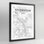 Stockholm Map Art Print - Framed