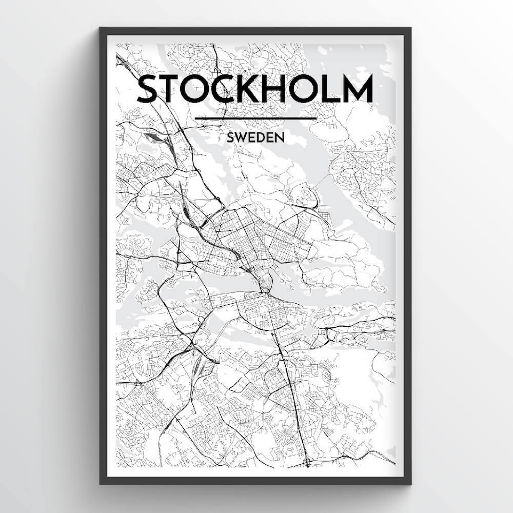 Stockholm Map Art Print
