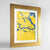 Framed Stockholm Map Art Print 24x36" Gold frame Point Two Design Group