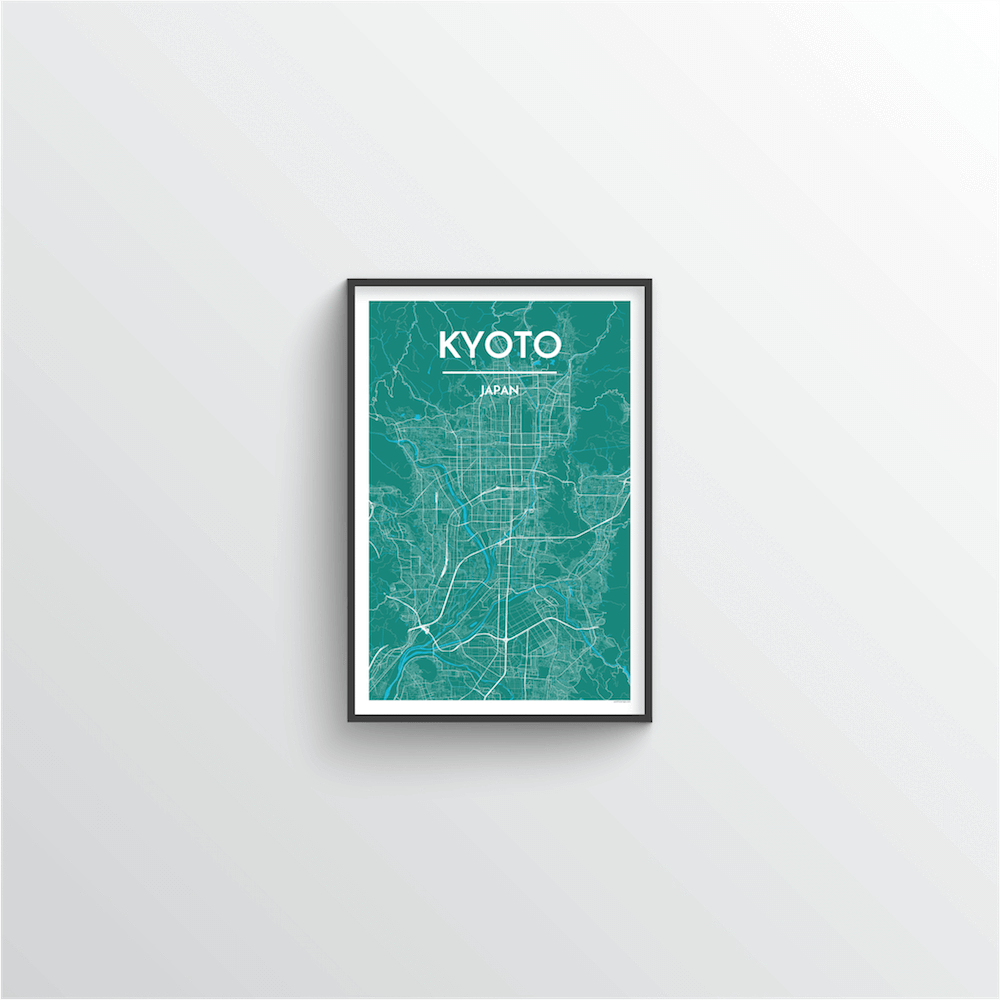 Kyoto Map Art Print
