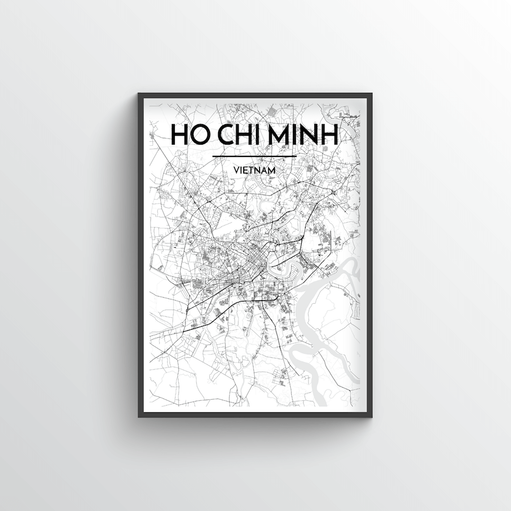 Ho Chi Minh City Map Art Print - Point Two Design