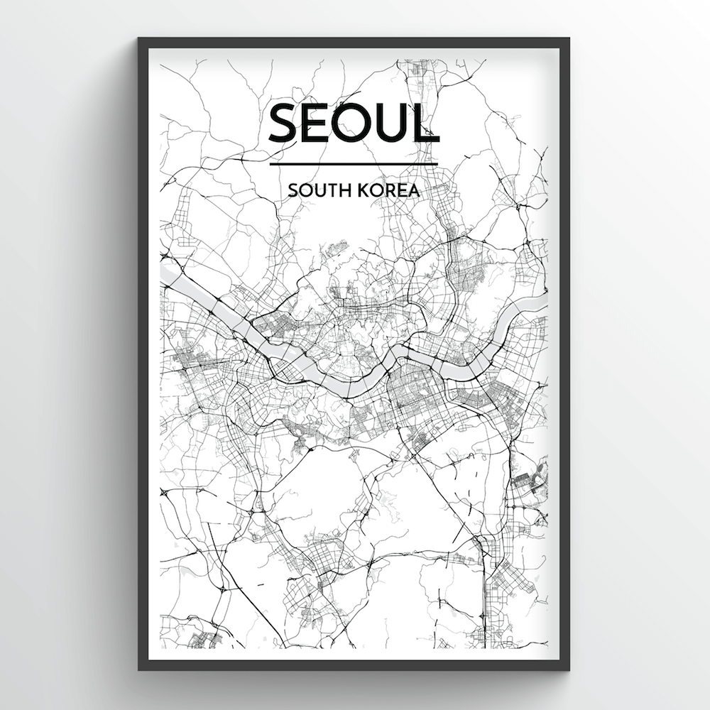 Seoul Map Art Print
