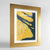 Framed Shanghai Map Art Print 24x36" Gold frame Point Two Design Group
