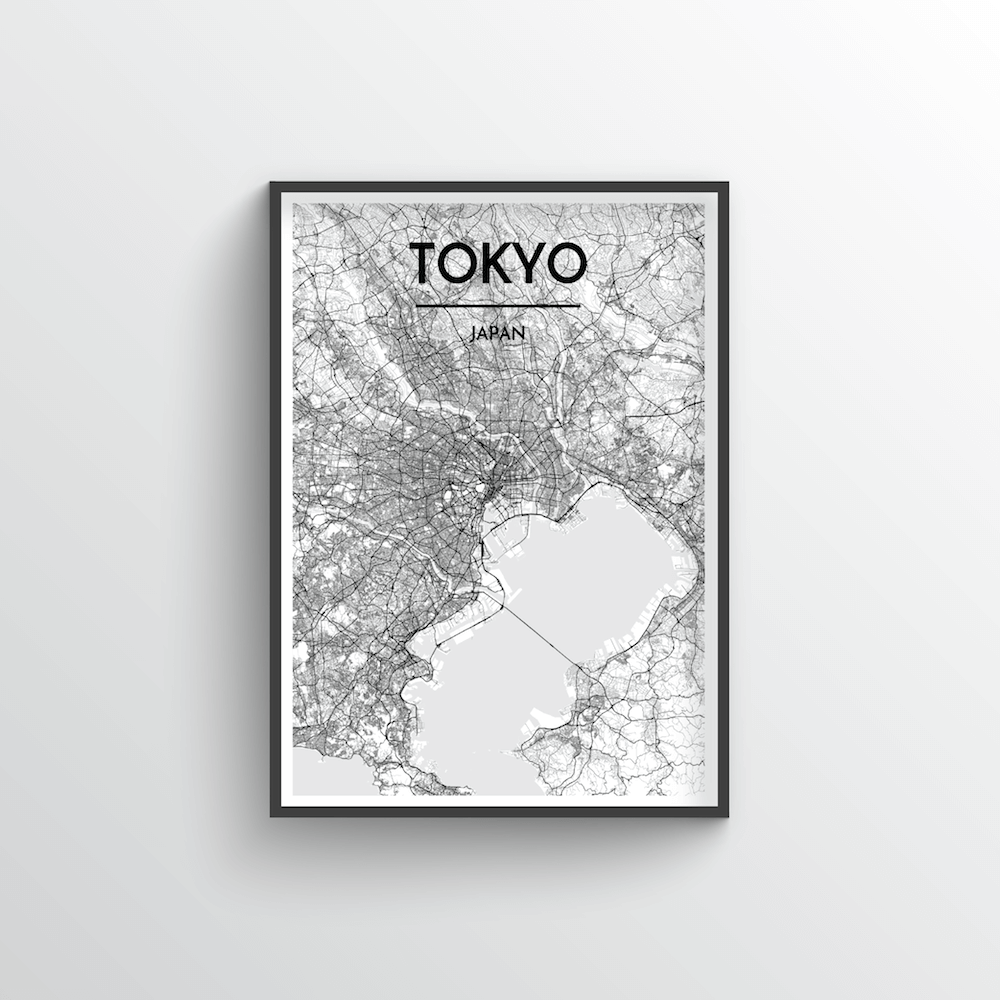Tokyo City Map Art Print - Point Two Design