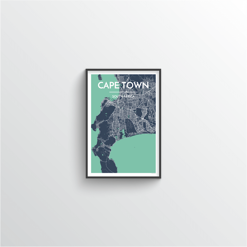 Cape Town Map Art Print - Point Two Design