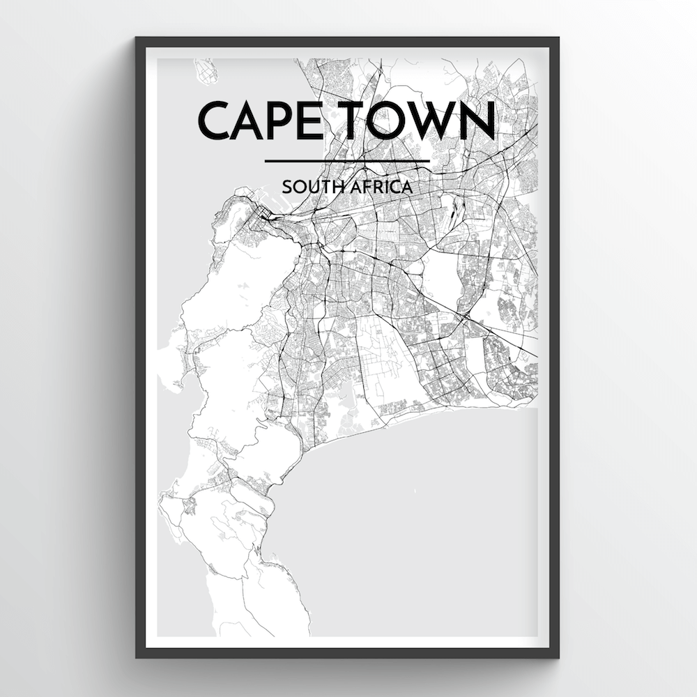 Cape Town Map Art Print - Point Two Design