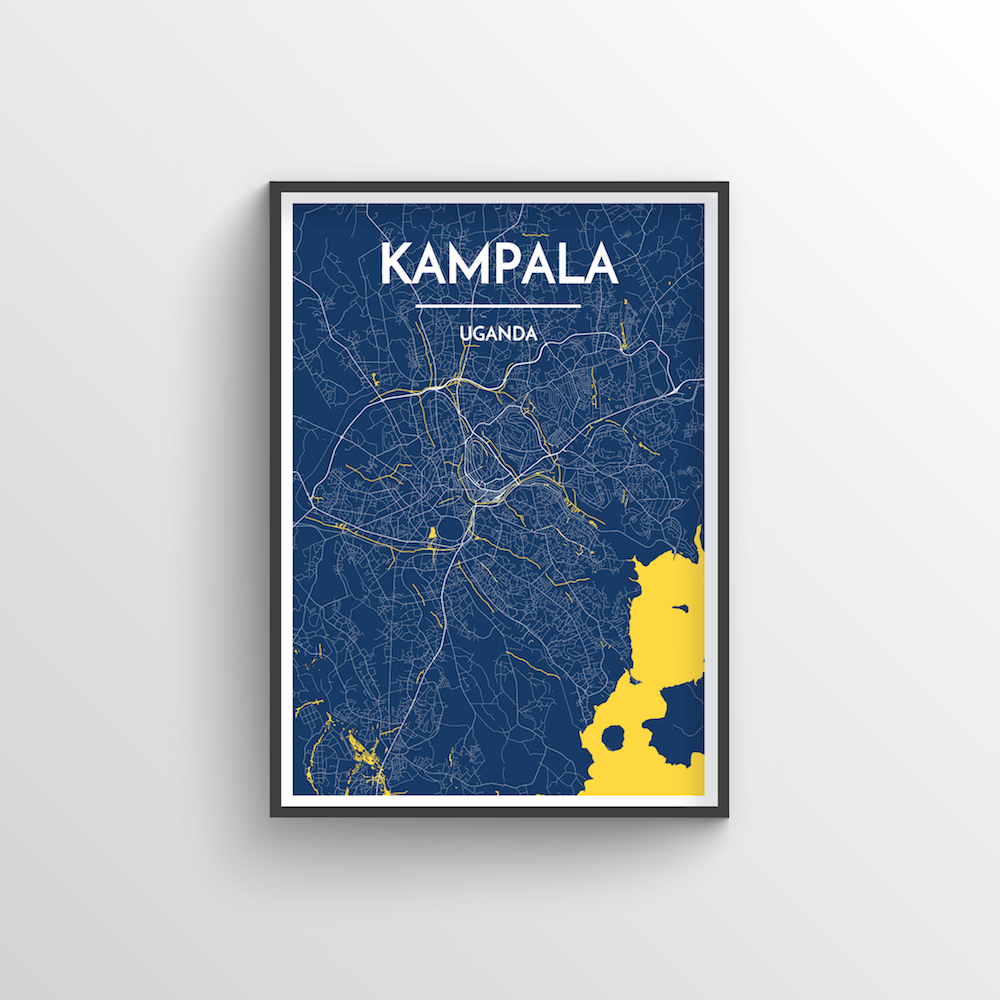 Kampala Map Art Print - Point Two Design