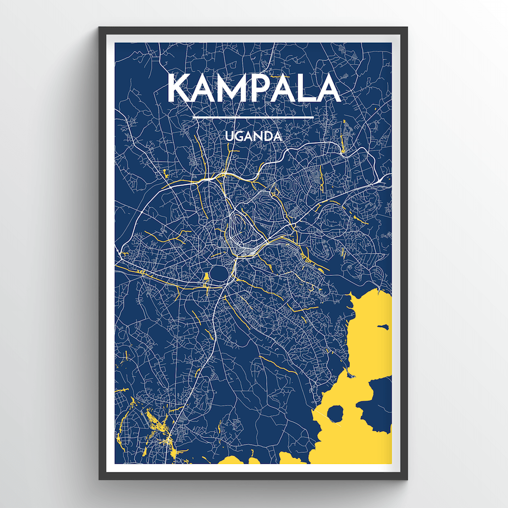 Kampala Map Art Print - Point Two Design