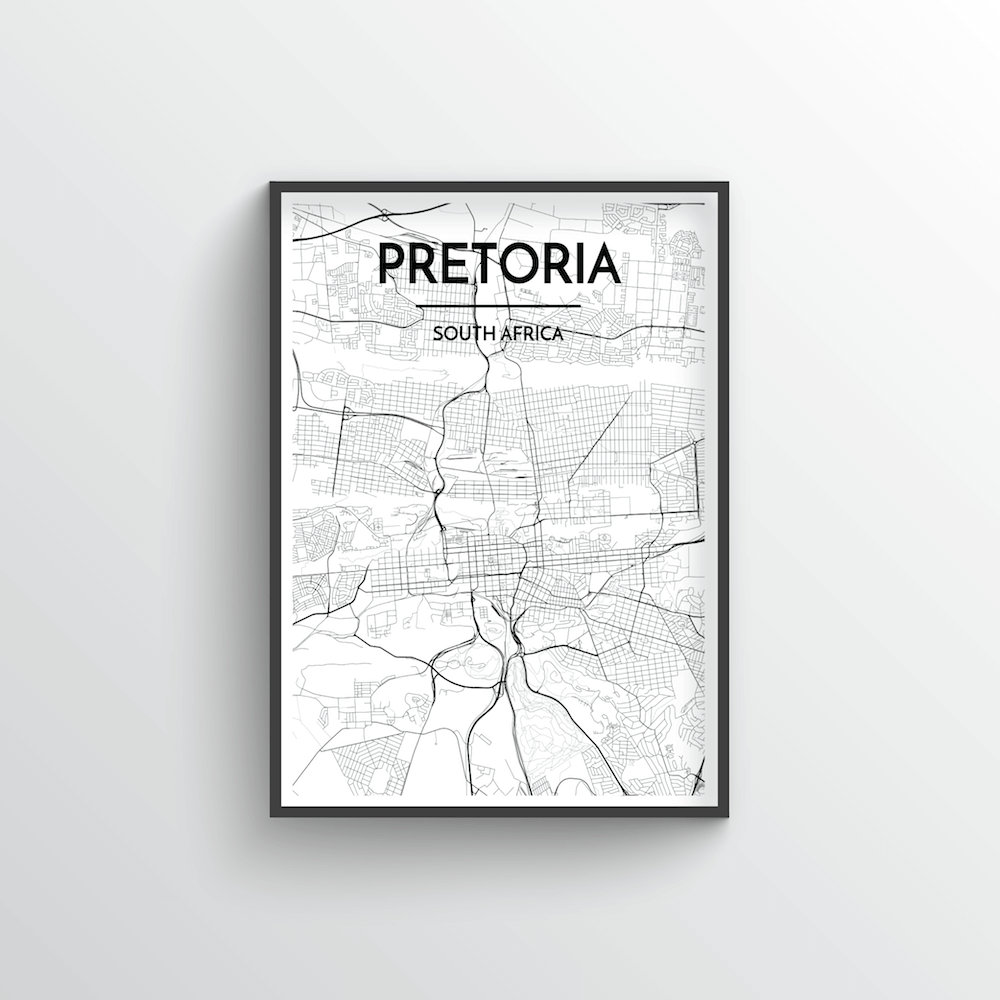 Pretoria Map Art Print - Point Two Design