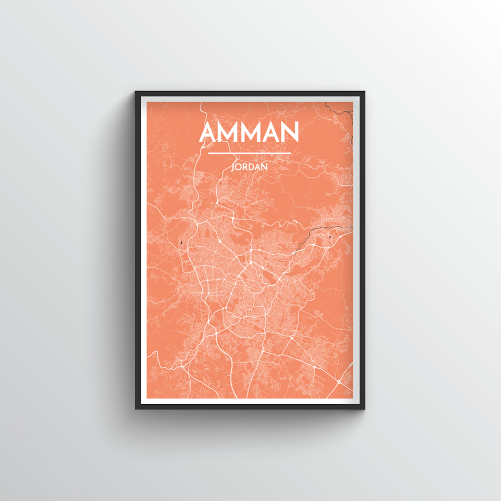 Amman Map Art Print - Point Two Design