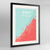 Framed Dubai Map Art Print 24x36" Contemporary Black frame Point Two Design Group