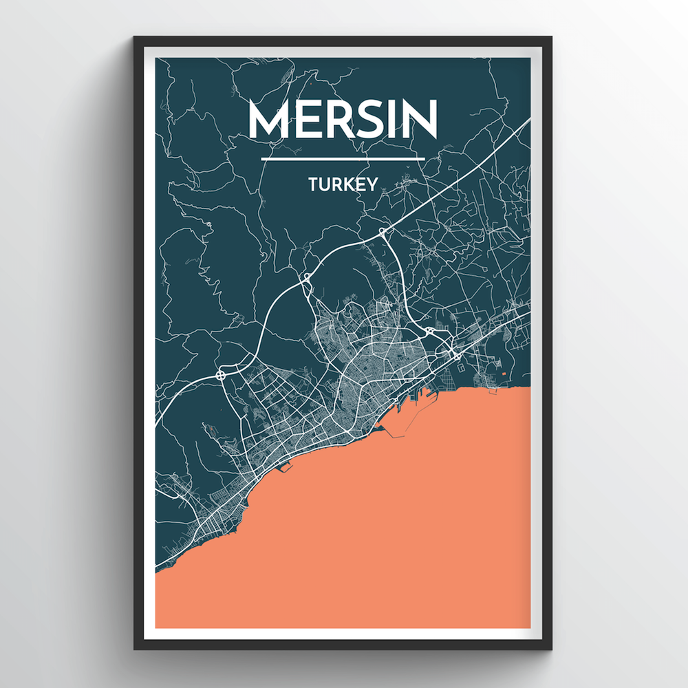 Mersin Map Art Print - Point Two Design