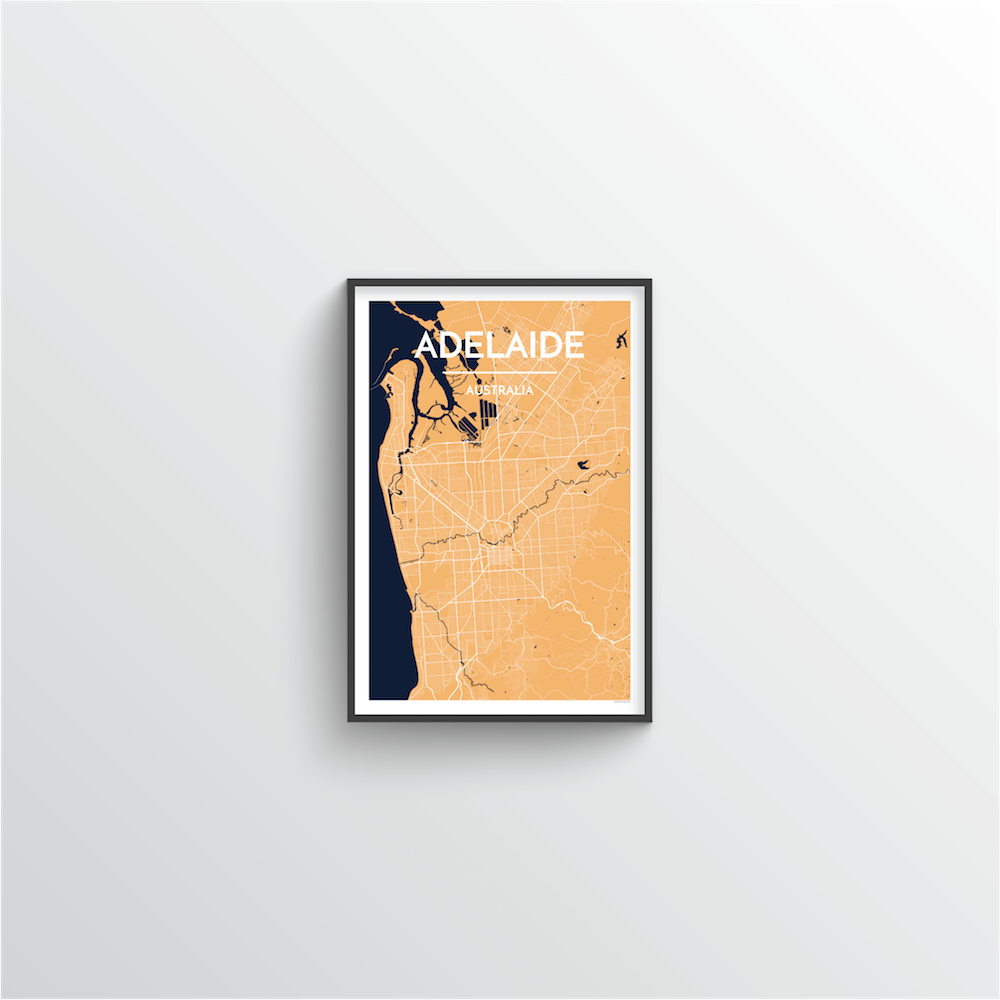 Adelaide Map Art Print