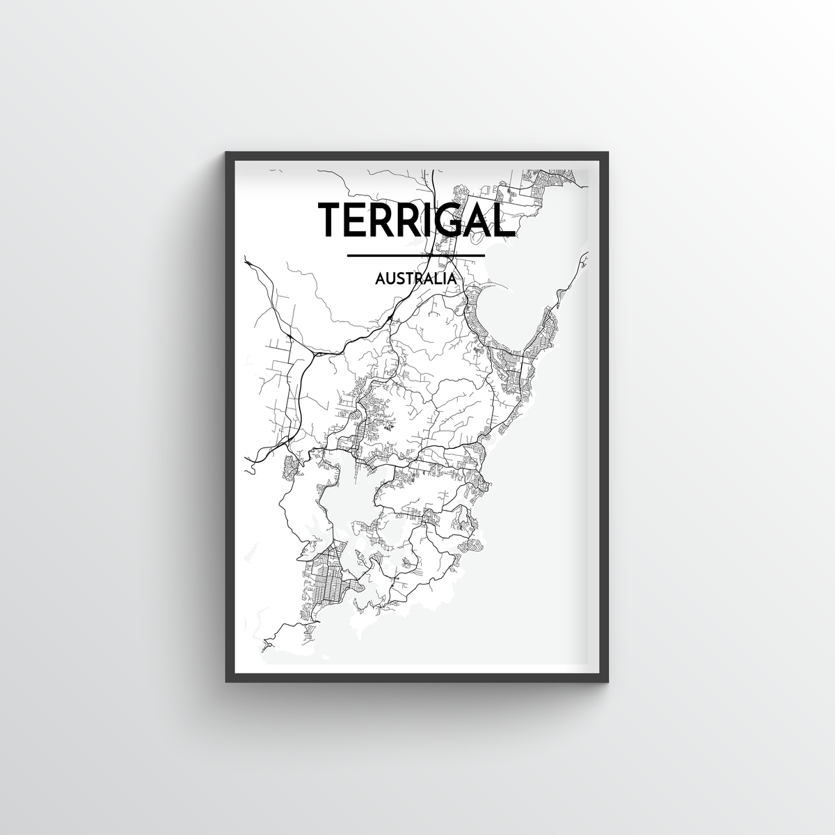 Terrigal Map Art Print - Point Two Design