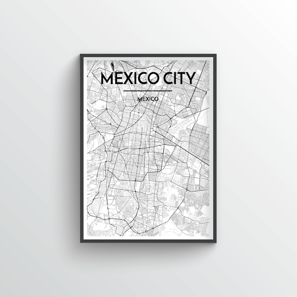 Mexico City Map Art Print