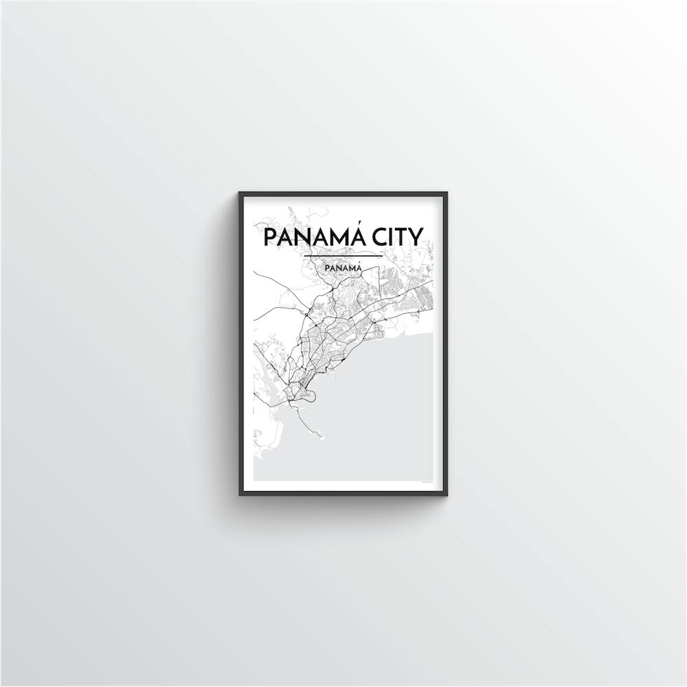 Panama Map Art Print