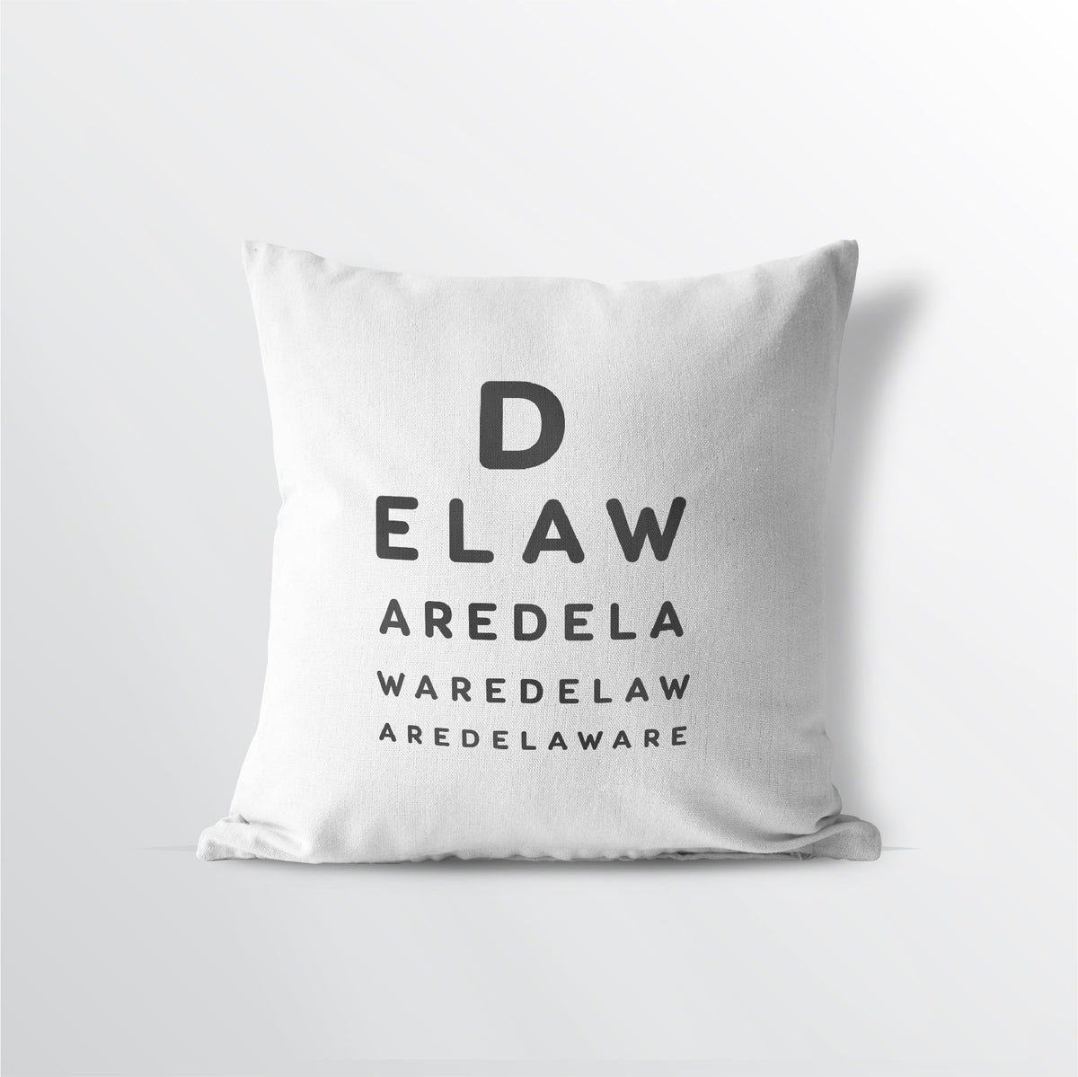 Delaware &quot;Eye Exam&quot; Velveteen Throw Pillow - Point Two Design