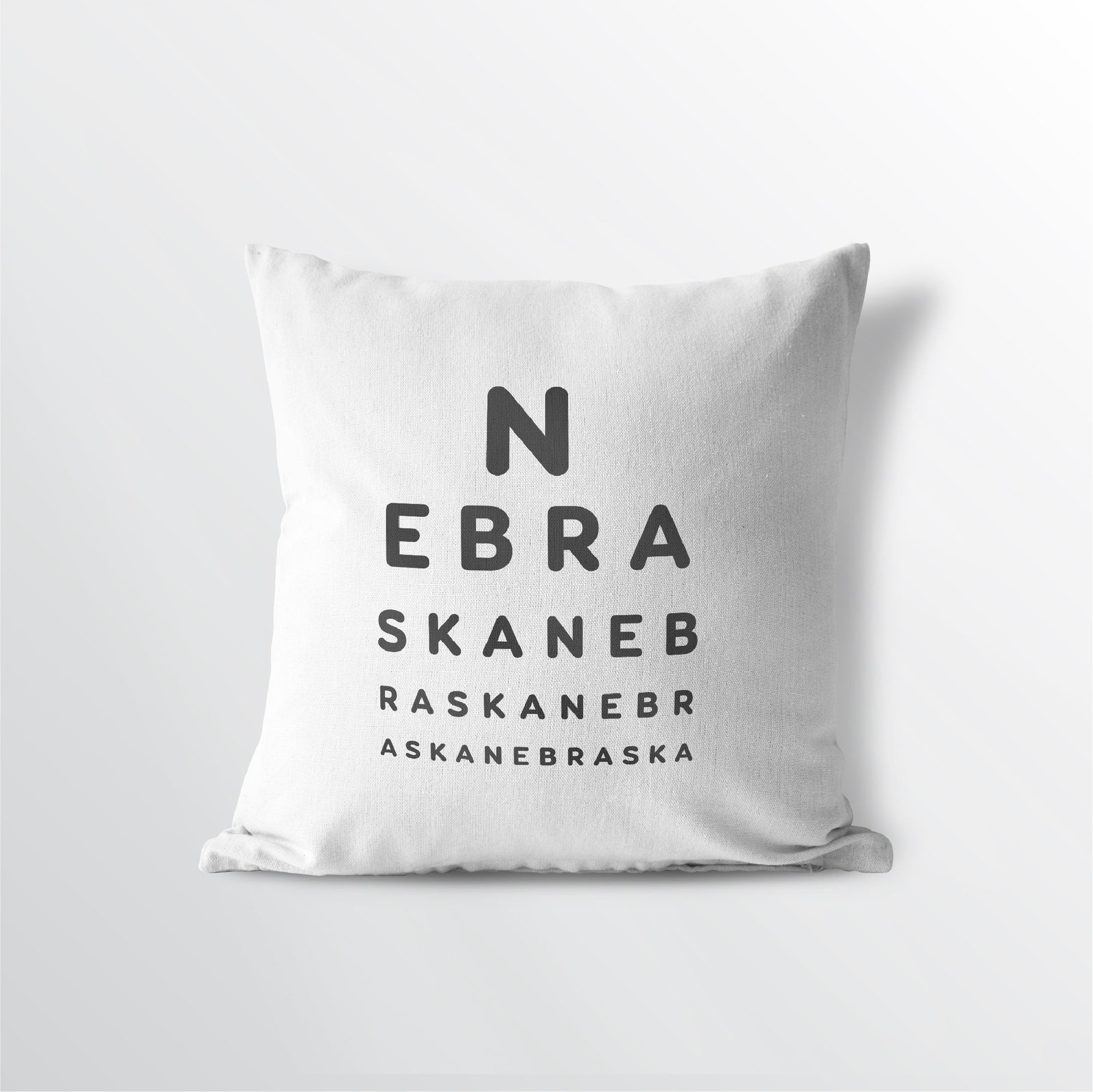 Nebraska "Eye Exam" Throw Pillow