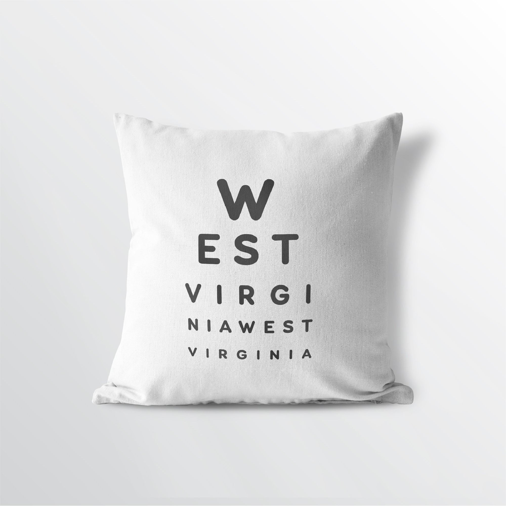 West Virginia "Eye Exam" Throw Pillow