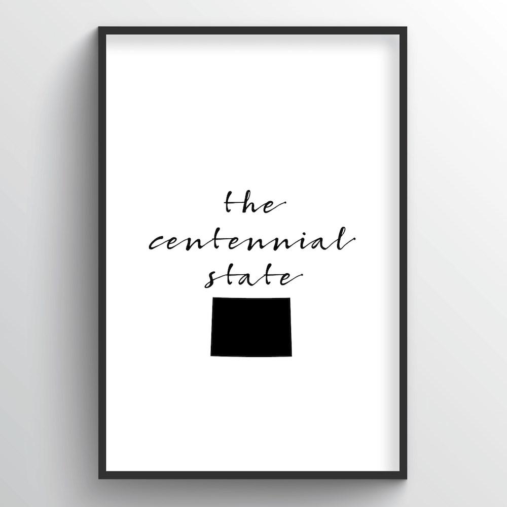 Colorado Word Art Print - "Slogan" - Point Two Design